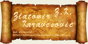 Zlatomir Karavesović vizit kartica